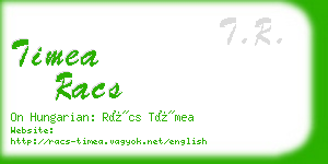 timea racs business card